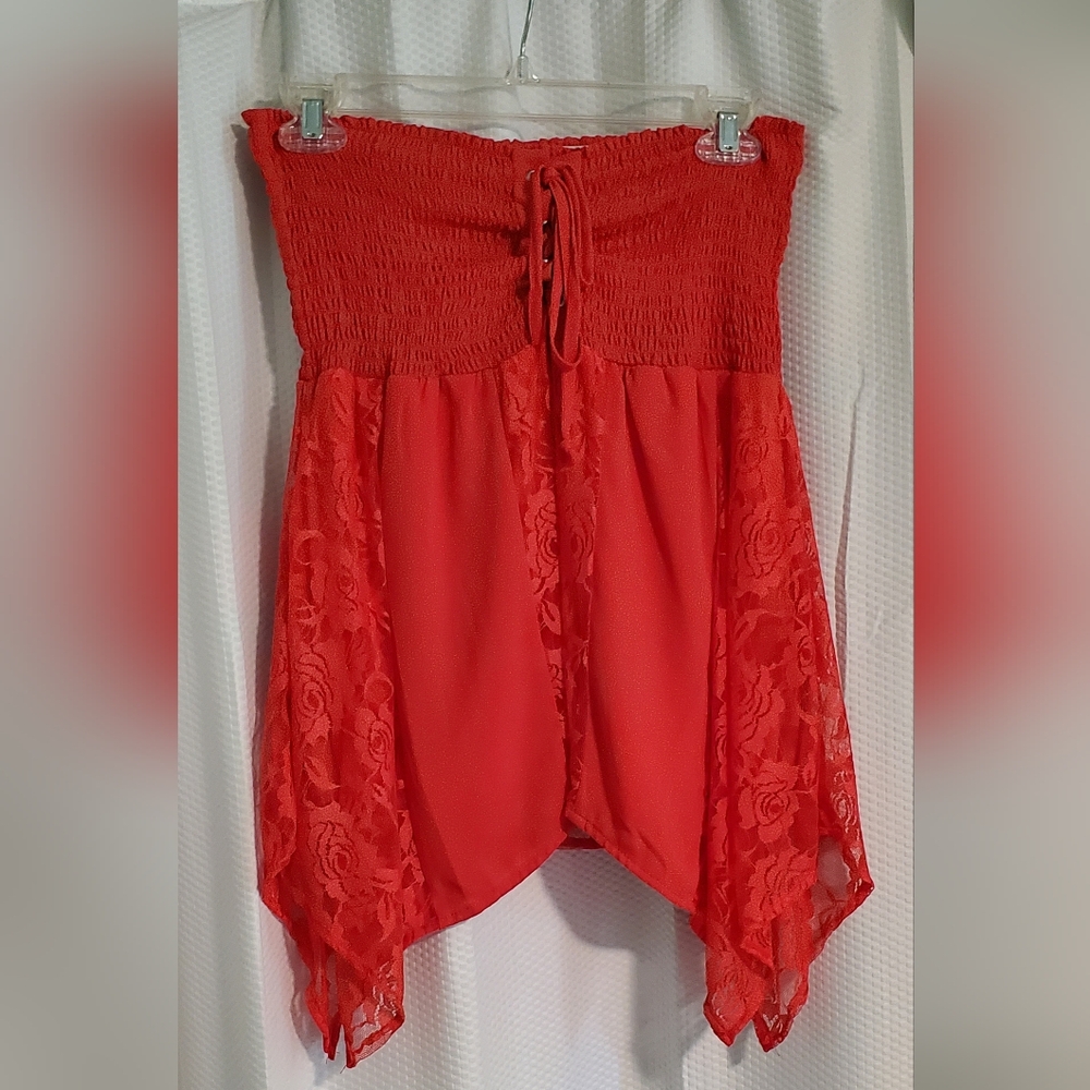 Venus Red Strapless Top